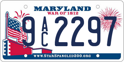 MD license plate 9AC2297