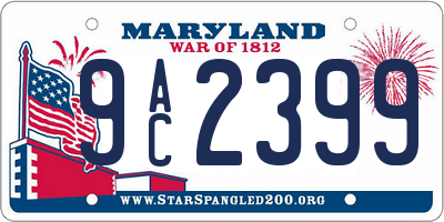 MD license plate 9AC2399