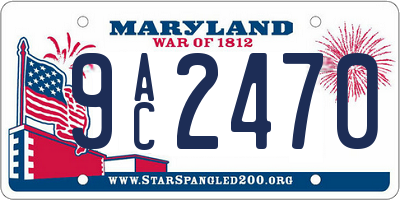 MD license plate 9AC2470