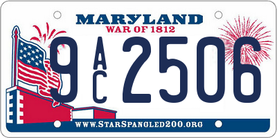 MD license plate 9AC2506