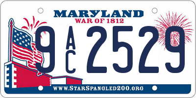 MD license plate 9AC2529