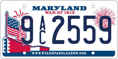 MD license plate 9AC2559