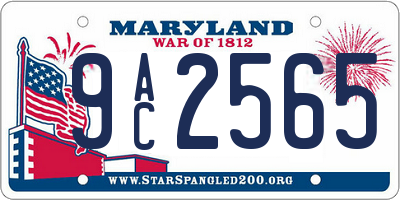 MD license plate 9AC2565