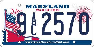 MD license plate 9AC2570