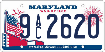 MD license plate 9AC2620
