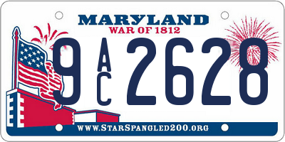 MD license plate 9AC2628