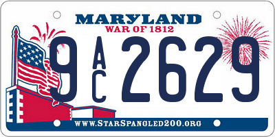 MD license plate 9AC2629