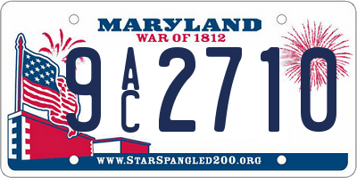 MD license plate 9AC2710