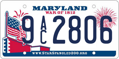 MD license plate 9AC2806