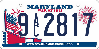 MD license plate 9AC2817