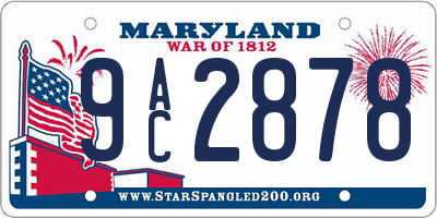 MD license plate 9AC2878