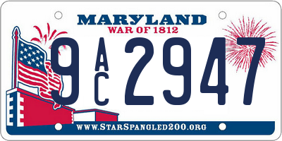 MD license plate 9AC2947