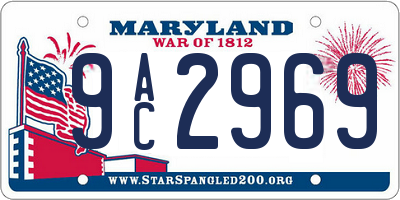 MD license plate 9AC2969