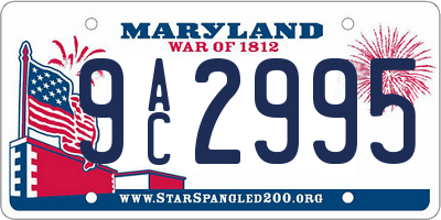 MD license plate 9AC2995