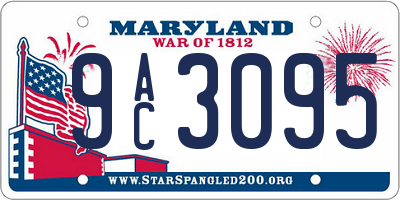 MD license plate 9AC3095