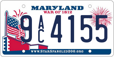 MD license plate 9AC4155