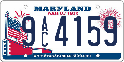 MD license plate 9AC4159
