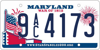 MD license plate 9AC4173