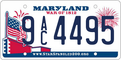 MD license plate 9AC4495