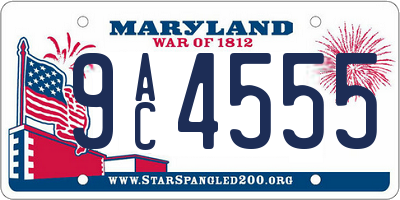 MD license plate 9AC4555