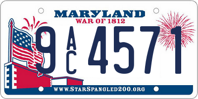 MD license plate 9AC4571