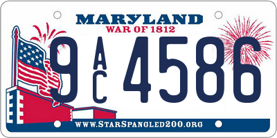 MD license plate 9AC4586