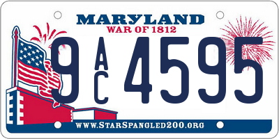 MD license plate 9AC4595