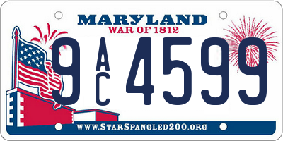 MD license plate 9AC4599