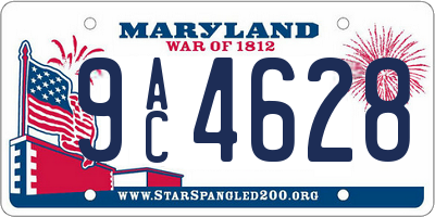 MD license plate 9AC4628