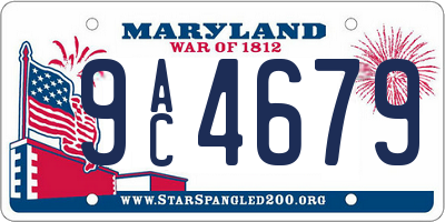MD license plate 9AC4679