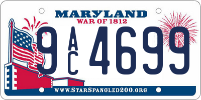 MD license plate 9AC4699