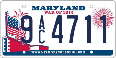 MD license plate 9AC4711