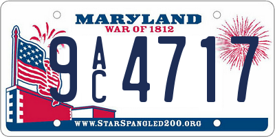 MD license plate 9AC4717