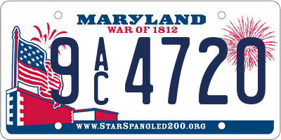 MD license plate 9AC4720
