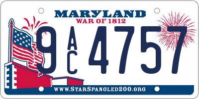 MD license plate 9AC4757