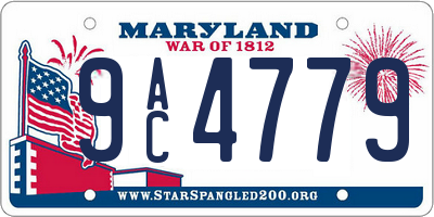 MD license plate 9AC4779