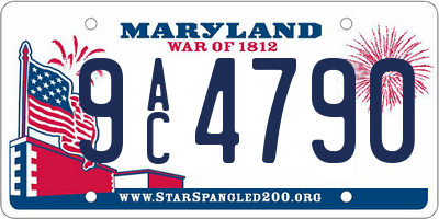 MD license plate 9AC4790