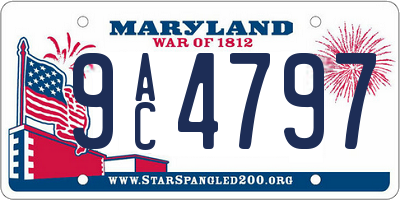 MD license plate 9AC4797