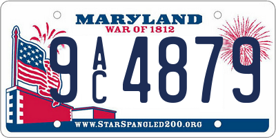 MD license plate 9AC4879