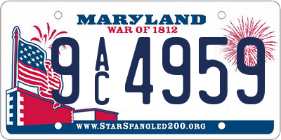 MD license plate 9AC4959