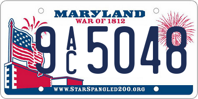 MD license plate 9AC5048