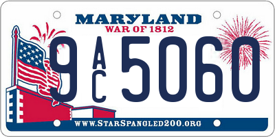 MD license plate 9AC5060
