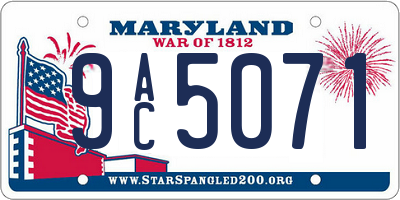 MD license plate 9AC5071