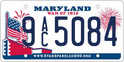 MD license plate 9AC5084