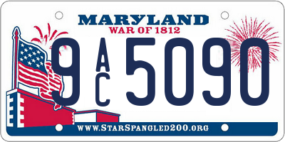 MD license plate 9AC5090