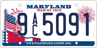 MD license plate 9AC5091