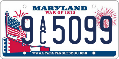 MD license plate 9AC5099