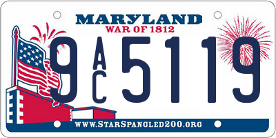 MD license plate 9AC5119