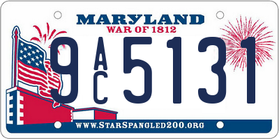 MD license plate 9AC5131