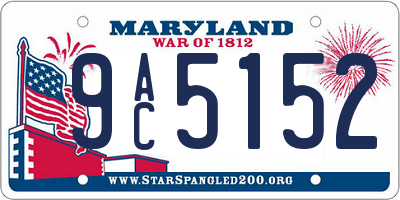 MD license plate 9AC5152